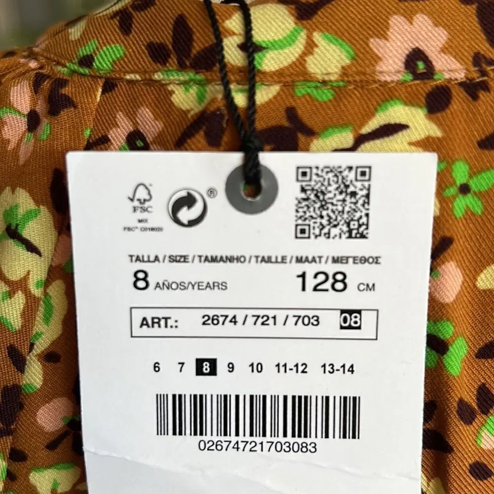 ZARA Kids | Ocher | FLORAL DRESS - Picture 11 of 11